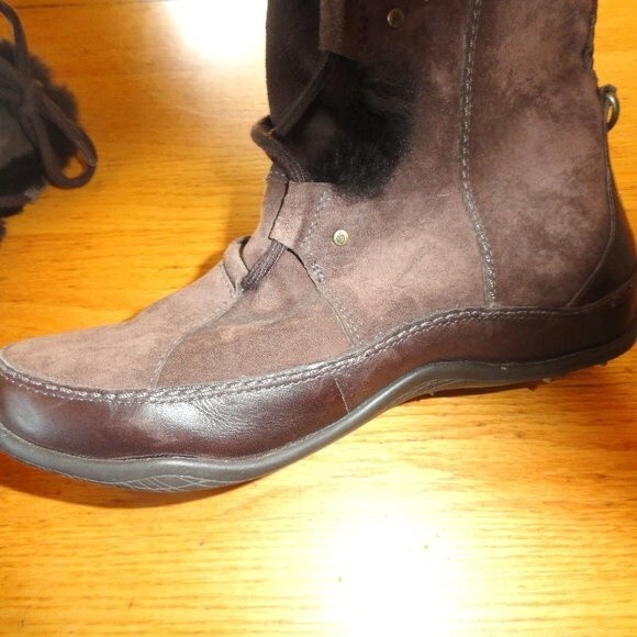 North Face Boots Fur Lace Up Excellent! - Picture 3 of 7